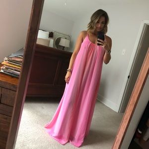 Pink ombré maxi dress
